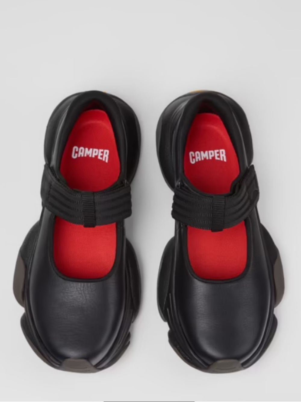 Camper Karst 2 Mary Jane Black Leather Sneakers